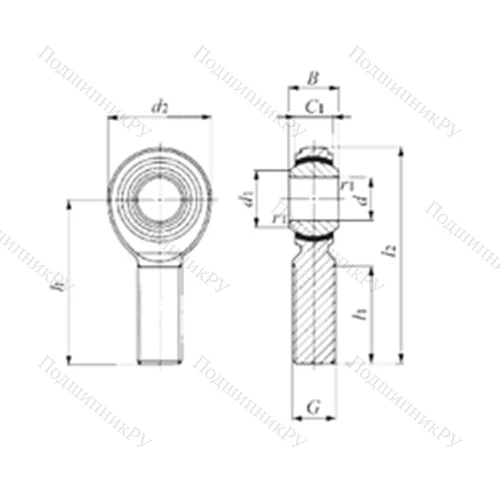 Подшипник скольжения сферический POS 10EC