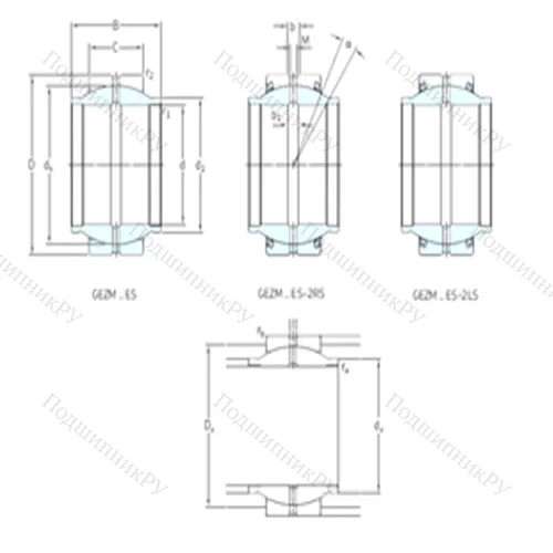 Подшипник скольжения сферический GEZM 208ES-2RS