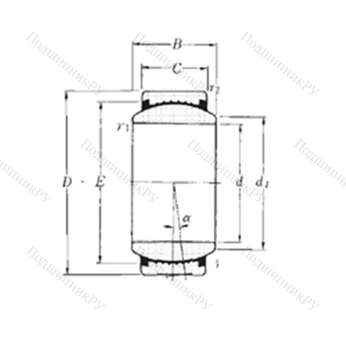 Подшипник скольжения сферический SAR 1-45SS