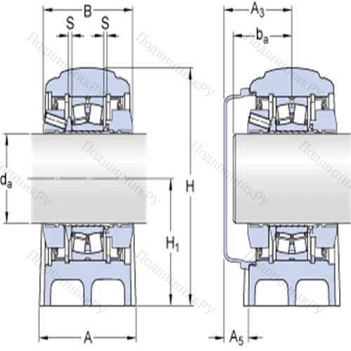 Стационарные роликоподшипниковые узлы (SKF ConCentra, для метрических валов)