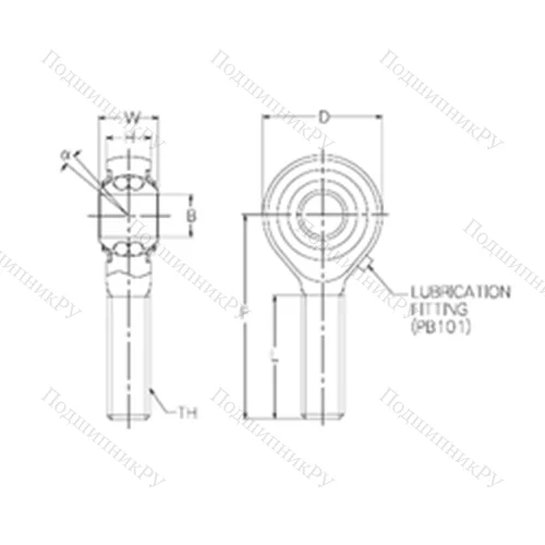 Подшипник шариковый радиальный самоцентрирующийся PBR 5EFN от производителя  NMB