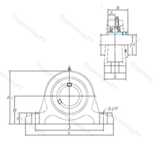 Подшипниковый узел шариковый радиальный UCIP 315-47