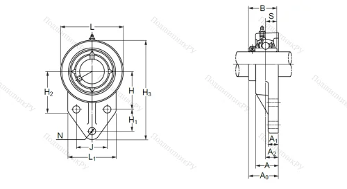 Подшипниковый узел UCFK 205 (UCFH 205) в Нижнем Тагиле