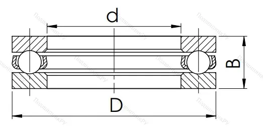 Упорный шариковый подшипник 8108 (51108) в Нижнем Тагиле