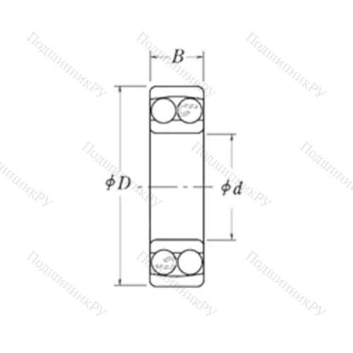 Подшипник шариковый радиальный самоцентрирующийся NLJ 4.1/2