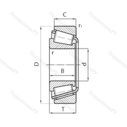 Подшипник роликовый радиально-упорный 329322 от производителя  CYSD
