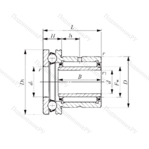 Подшипник комбинированный NAXI 1730