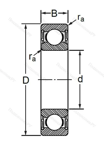 Шариковый однорядный подшипник 76-180302 (6302 2RSC 3) в Нижнем Тагиле