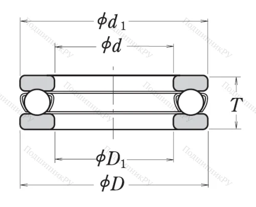 Упорный шариковый подшипник 51128 X от производителя  NSK
