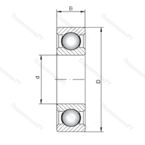 Подшипник шариковый радиальный 619/710