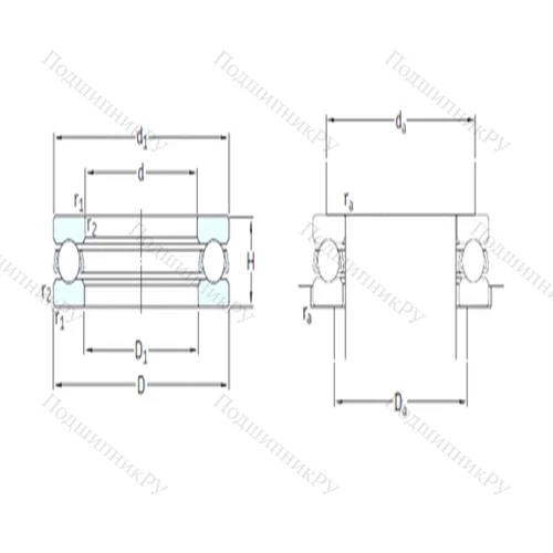 Подшипник шариковый упорный 51110 от производителя  SKF Подшипник шариковый упорный 51110 от производителя  SKF