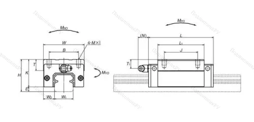Шариковая каретка линейного перемещения NAH 45 AN Z в Нижнем Тагиле