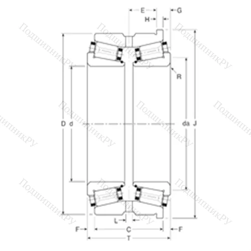 Подшипник роликовый радиально-упорный 101038X/101076H