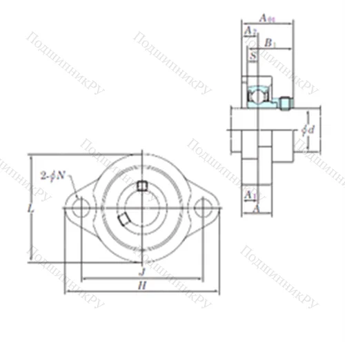 Подшипниковый узел шариковый радиальный