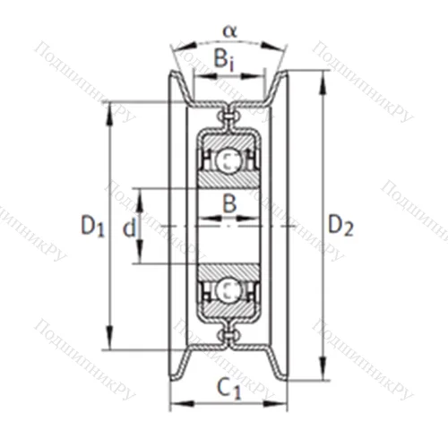 Подшипниковый узел шариковый радиальный RSRB 16-159-L 0