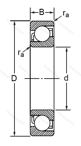 Радиально-упорный шариковый подшипник 7315 ВМ (66315 Л ГОСТ) в Нижнем Тагиле