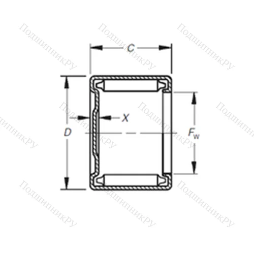Подшипник игольчатый радиальный MH-13101