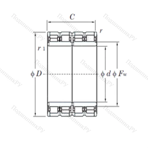 Подшипник роликовый радиальный 106FC 78570