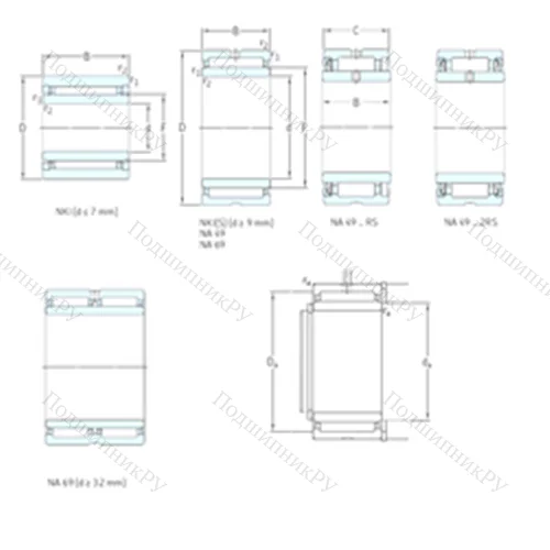 Подшипник игольчатый радиальный NKI 55/25TN от производителя  SKF