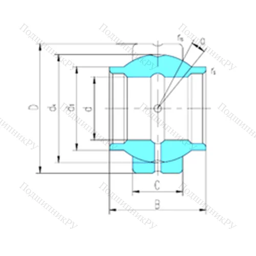 Подшипник скольжения сферический GEWZ 38ES от производителя  LS