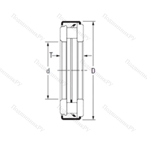Подшипник игольчатый упорный ARZ 12 45 66