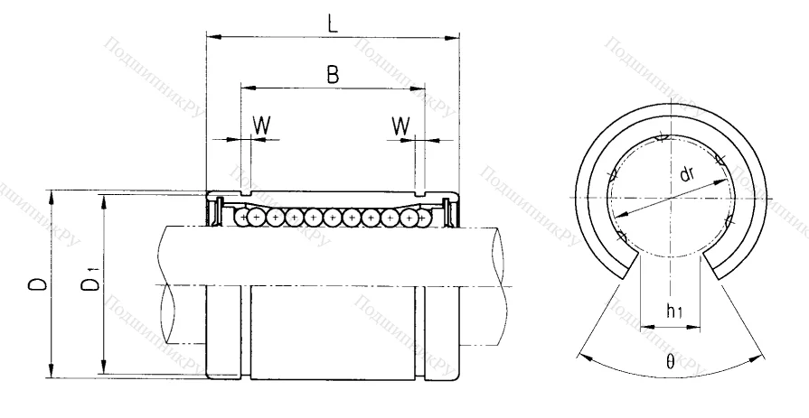 Подшипник LM 25 UU OP в Нижнем Тагиле