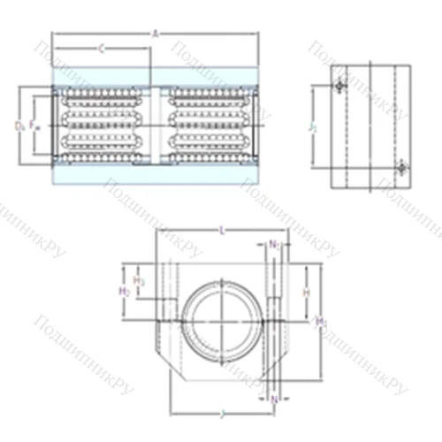 Подшипник шариковый линейный LTBR 20-2LS от производителя  SKF