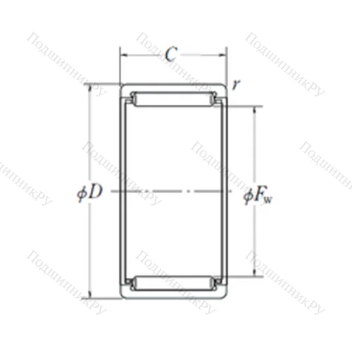 Подшипник игольчатый радиальный RLM 556720 от производителя  NSK