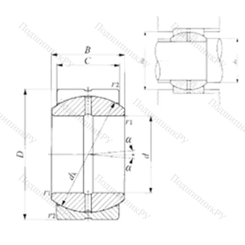 Подшипник скольжения сферический SB 95A