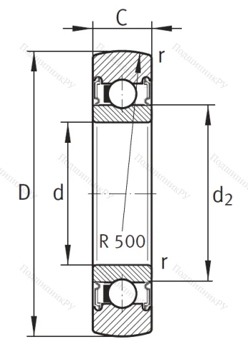 Подшипник LR 204 2RSR от производителя  INA
