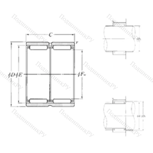 Подшипник игольчатый радиальный RNAO-30?42?32ZW