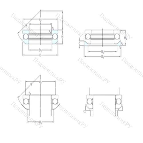 Подшипник шариковый упорный 53318+U 318 от производителя  SKF Подшипник шариковый упорный 53318+U 318 от производителя  SKF