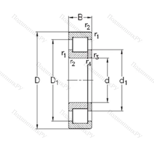 Подшипник роликовый радиальный NUP 2322-E-MPA