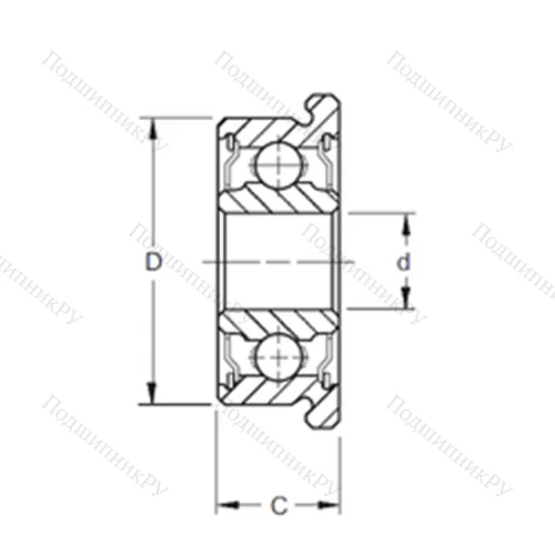 Подшипник шариковый радиальный SMF 117-2RS