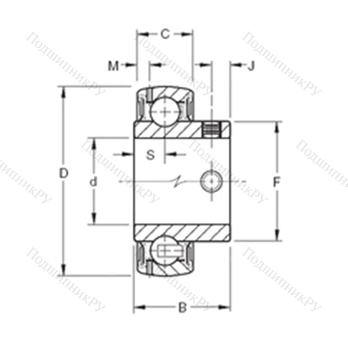 Подшипник шариковый радиальный GYA 010RRB