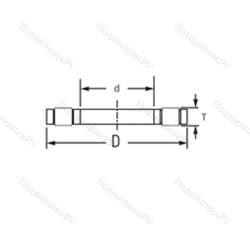 Подшипник роликовый упорный K.81206LPB