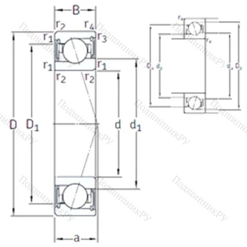 Подшипник шариковый радиально-упорный S 71900 ACE/HCP 4A от производителя  SKF