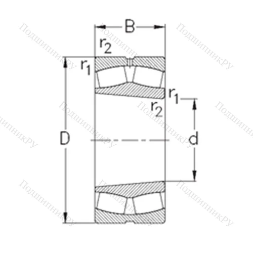 Подшипник роликовый радиальный самоцентрирующийся 22230-E-K-W 33
