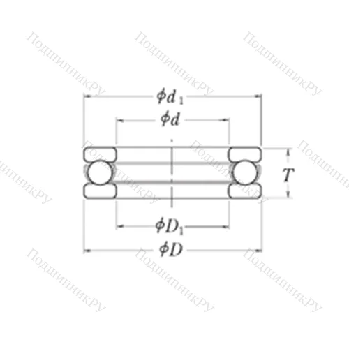 Подшипник шариковый упорный LT 4.1/4