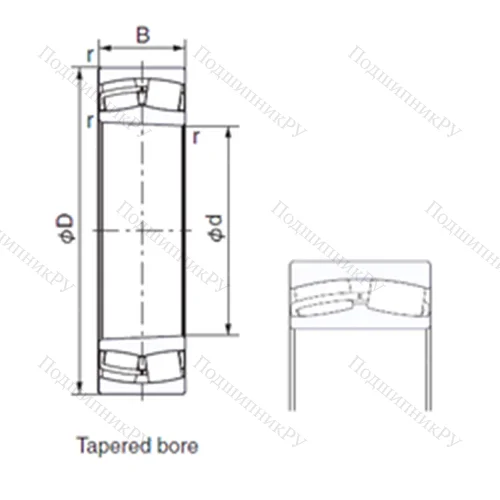 Подшипник роликовый радиальный 24032AXK 30