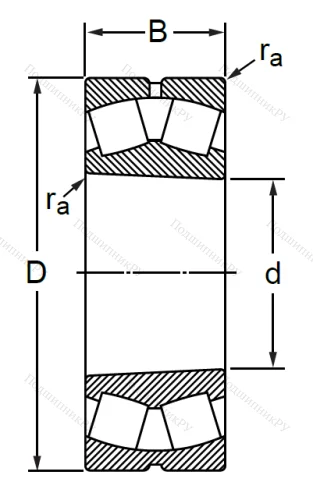 Сферический роликовый подшипник с конической посадкой на вал 113515 АМН (22215 АСKMBW 33) в Нижнем Тагиле