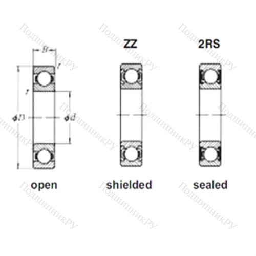 Подшипник шариковый радиальный 61904ZZ от производителя  CRAFT