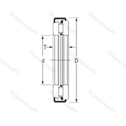 Подшипник игольчатый упорный AXZ 6 10 22,4