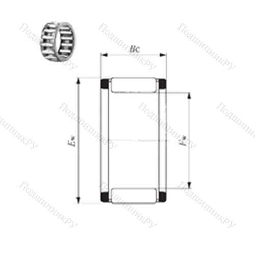 Подшипник игольчатый радиальный KT 243120 EG