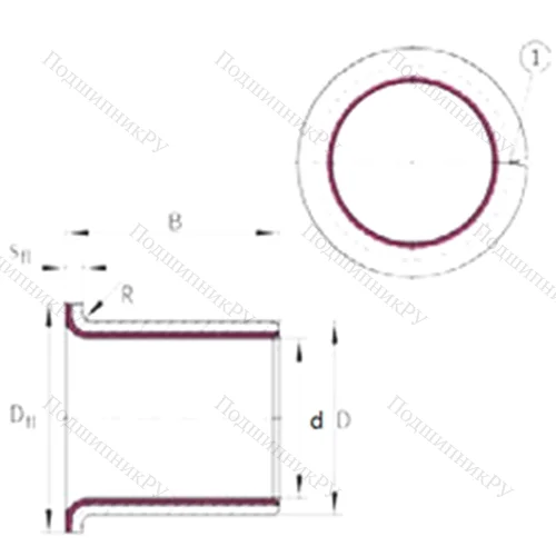 Подшипник скольжения EGF 18220-E 40