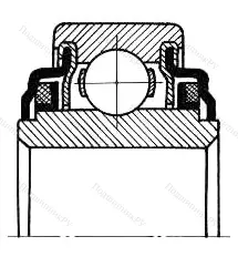 Модификация подшипника 6-530206К1С9 размер 30x62x16/24