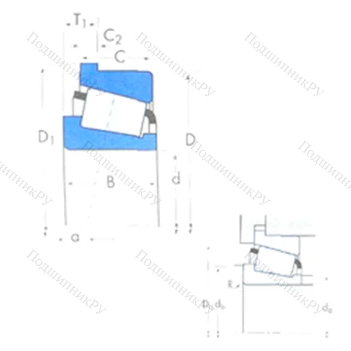 Подшипник роликовый радиально-упорный 861/854B