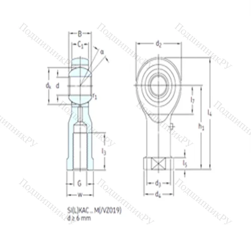 Подшипник скольжения сферический SIKAC 10M