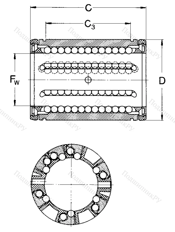 Подшипник линейный LBCR 16 D-2LS в Нижнем Тагиле