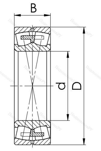 Сферический роликовый подшипник с конической посадкой на вал 30-113522 АМН (22222 KMBW 33 С3) в Нижнем Тагиле